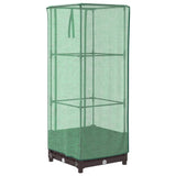 Raised Bed with Greenhouse Cover Rattan Look 40x40x123 cm 4015795