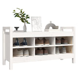 Hall Bench White 110x40x60 cm Solid Wood Pine 821790