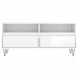 TV Cabinet High Gloss White 100x34.5x44.5 cm Engineered Wood 831238