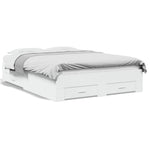 Bed Frame with Drawers without Mattress White 120x200 cm 3280391