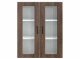 Wall Glass Cabinet PORTO Brown Oak 60 x 31 x 100 cm 885532
