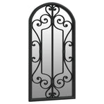 ZNTS Garden Mirror Black 70x30 cm Iron for Outdoor Use 318376