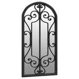 Garden Mirror Black 70x30 cm Iron for Outdoor Use 318376