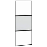 Sliding Door with Hardware Set 90x205 cm Tempered Glass&Aluminium 3332951