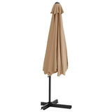 Garden Parasol with Steel Pole 300 cm Taupe 47315