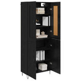 Highboard Black Oak 69.5 x 34 x 180 cm Engineered Wood 3416140