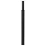 2 Telescopic Table Legs Black 710 mm-1100 mm 242153