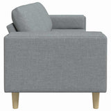 Living Room Couch Light Grey 250 x 77 x 76 cm Polyester 3335081