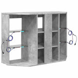 Corner LED TV Cabinet 100x40x68cm Concrete Grey Engineered Wood 889788