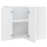 Kitchen Wall Corner Cabinet Kalmar White Engineered Wood 853617