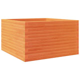 Garden Planter Wax Brown 80x80x46 cm Solid Wood Pine 3282421