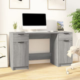 Desk with Side Cabinet Grey Sonoma Engineered Wood 3115914