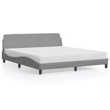 Bed Frame "Dover" Light Grey 180x200 cm Super King Fabric 373333