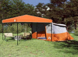 Camping Tent Set Folding 2 pcs Orange Taffeta and Fabric 3337177