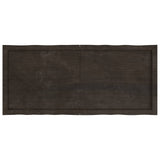 Table Top Dark Brown 120x50x cm Treated Solid Wood Live Edge 364025