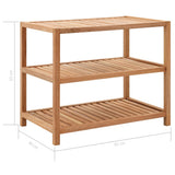 Bathroom Shelf Solid Walnut Wood 65x40x55 cm 247606
