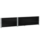 Pallet Collars 2 pcs Black 120x80 cm Solid Wood Pine 4010276