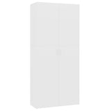 Shoe Cabinet White 80x35.5x180 cm Engineered Wood 800288