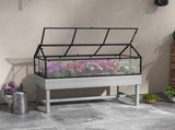 60 x 120cm Raised Garden Bed with Wooden Base - Grey T3398P313653