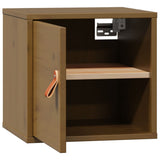 Wall Cabinet Honey Brown 31.5x30x30 cm Solid Wood Pine 818361