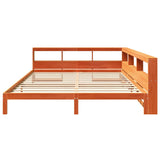 Bookcase Bed without Mattress Wax Brown 180x200 cm Solid Wood Pine 3324375