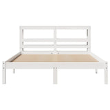 Bed Frame without Mattress White 120x200 cm Solid Wood Pine 3305721