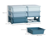 Kids Storage Unit, with Six Drawers - Blue T3398P379056