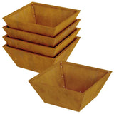 Garden Planter 5 pcs Rusty 40 x 40 x 15 cm Weathering Steel 873823