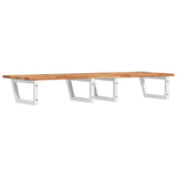 Basin Shelf Wall Mounted Steel and Solid Wood Acacia 3302846