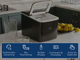 Countertop Ice Machine, 12Kg in 24 Hrs, 9 Cubes Ready in 8 Mins, Portable Ice Cube Maker with T3398P344672
