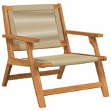 Garden Chairs with Table 3 pcs Beige Solid Acacia Wood 3214439