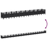 Garden Planter with Pegs Black 363.5x43.5x43.5 cm PP 368027