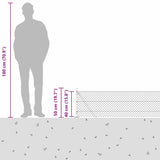 Welded Wire Fence with Concrete Base 10 x 0.4 m 3351226
