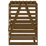 Wheelie Bin Storage Honey Brown 84x90x128.5 cm Solid Wood Pine 825103