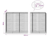 Gabion with 5 mm Wire and 5x10 cm Mesh 800x100x200 cm 3464890