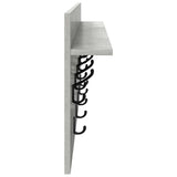 Wall-Mounted Coat Rack Concrete Grey 100 x 40 x 12 cm 874446
