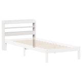 Headboard with Shelves White 100 cm Solid Wood Pine 850960