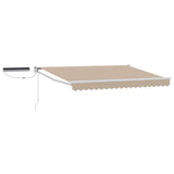 Electric Retractable Awning Beige and White 3.5 x 2 m 3419905