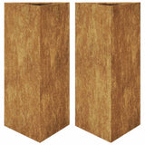 Garden Planters 2 pcs Triangular 40x34.5x75 cm Weathering Steel 851170
