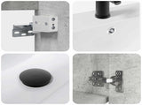 Bathroom Vanity Unit with Tap Concrete Grey 42 x 40 x 74.5 cm 889532