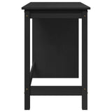 Desk Black 112 x 50 x 75 cm Solid Pine Wood 42028375