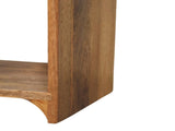Solid Wood Newton Mini Oak-ish Nightstand with a drawer and open shelf, Brown B2743P403243
