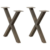 Coffee Table Legs X-Shaped 2 pcs Natural Steel 60x cm Steel 4012903