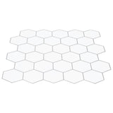 Hexagon Tile 50 pcs White Grey 30 x 30 cm Polyurethane and PET 42046224