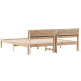 Bed Frame with Headboard Brown 180 x 200 cm Solid Pine Wood 872767