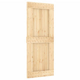 Sliding Door with Hardware Set 85x210 cm Solid Wood Pine 3203072