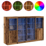 LED Sideboard Old Wood 163 x 37 x 100 cm Engineered Wood 3333121