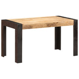 Dining Table 140x70x76 cm Solid Rough Mango Wood 289654