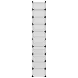 Shoe Rack Transparent 44x32x174 cm PP 340561