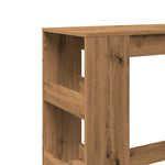 ZNTS Bar Table with Racks Artisan Oak 90x40x103.5 cm Engineered Wood 854381